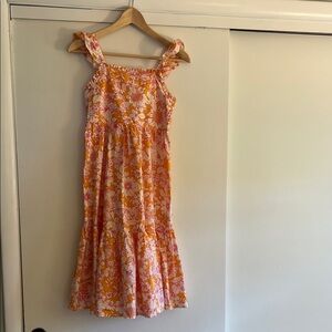 Crewcuts Orange Floral Kids Dress